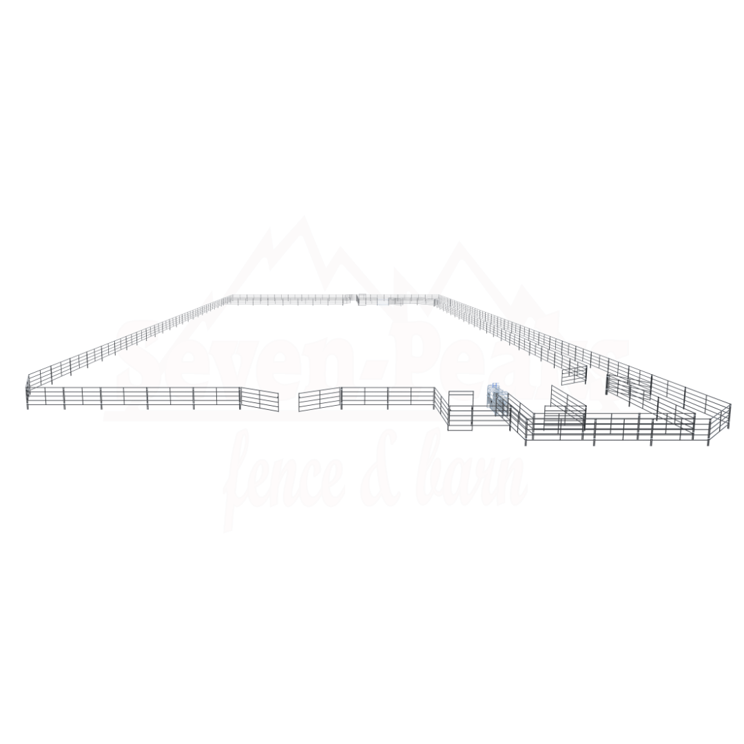 livestock corral fencing system diagram