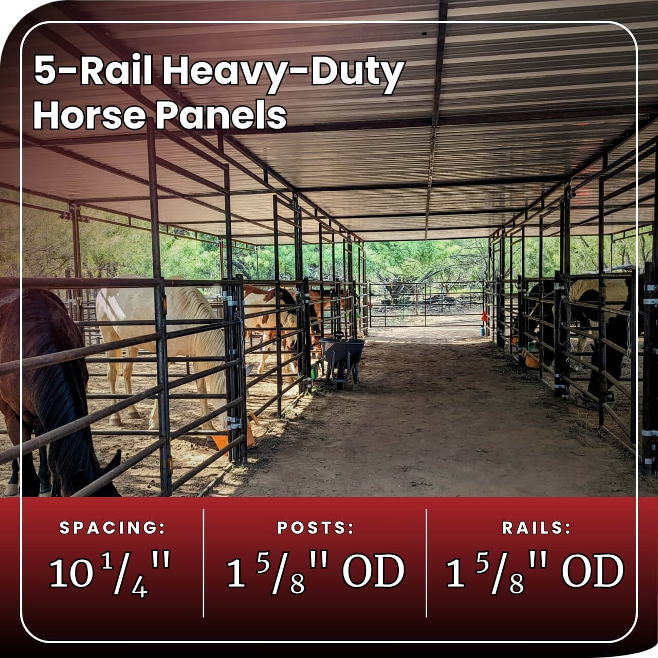 Horse Panel 10' - 5 Rail Heavy Duty