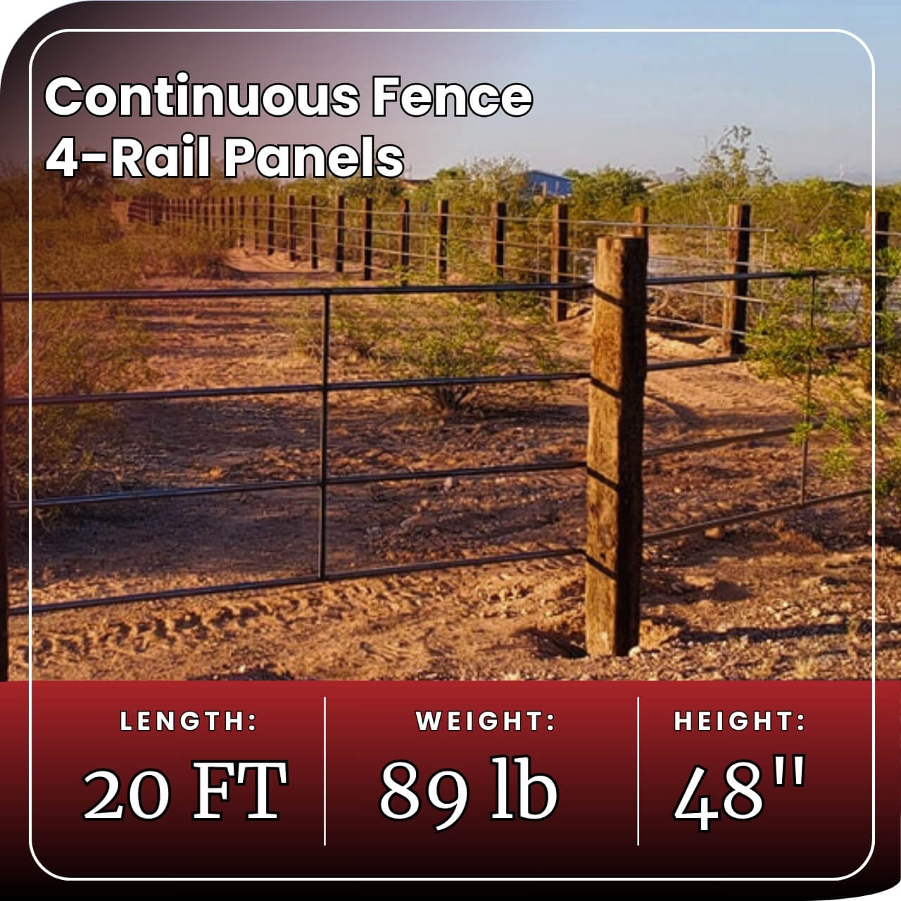 Continuous Fence - 4 Rail