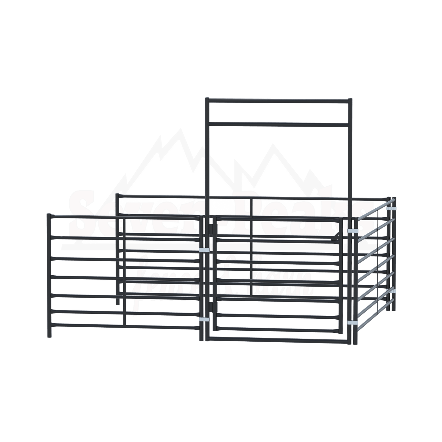 "steel fencing panels with gate"