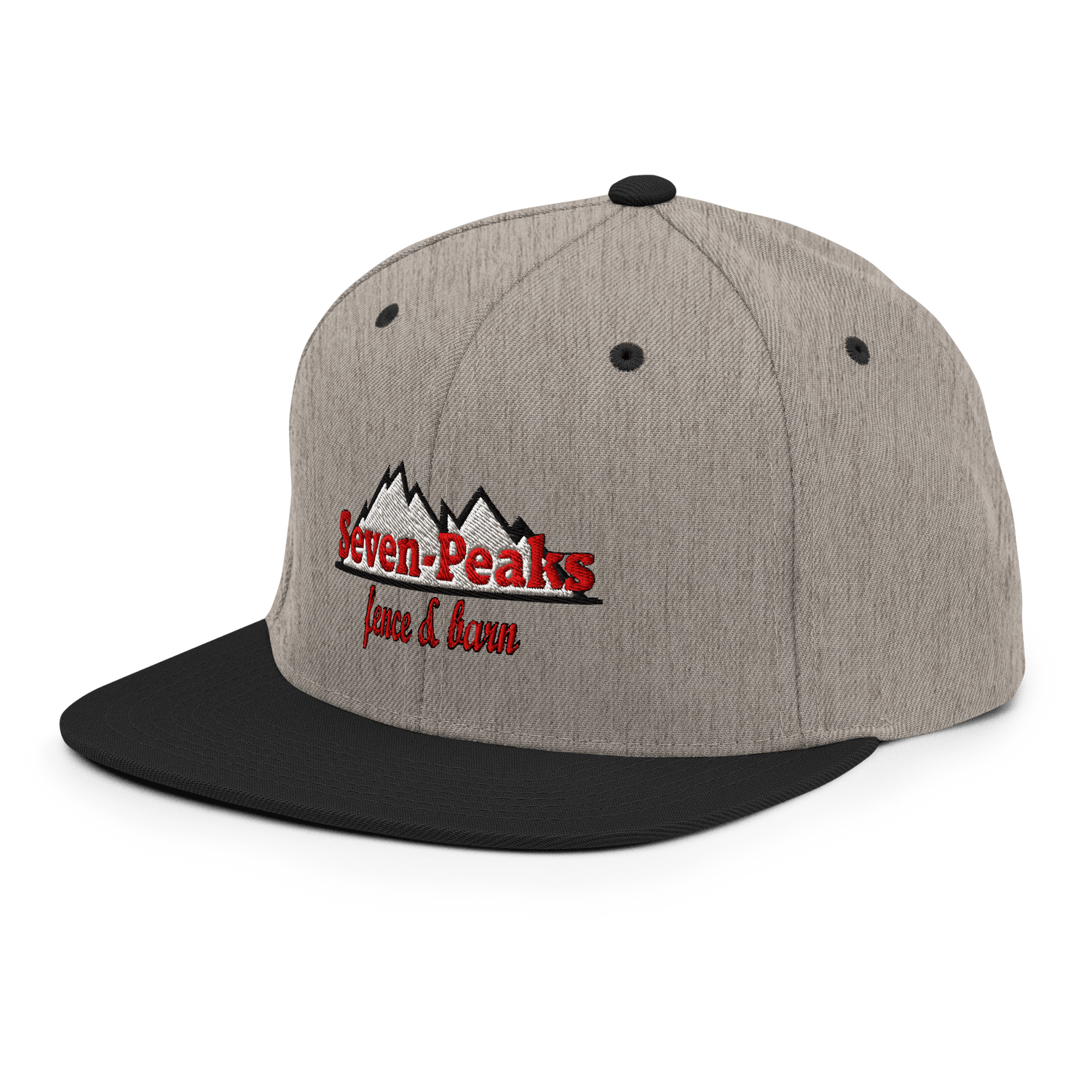 gray baseball cap with seven-peaks logo