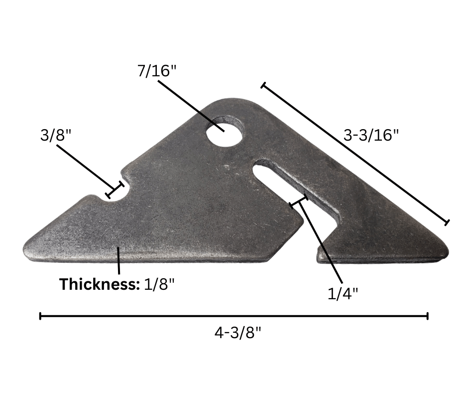 metal bracket with measurements