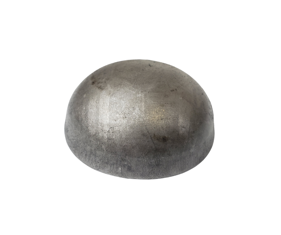 hemispherical metal cap