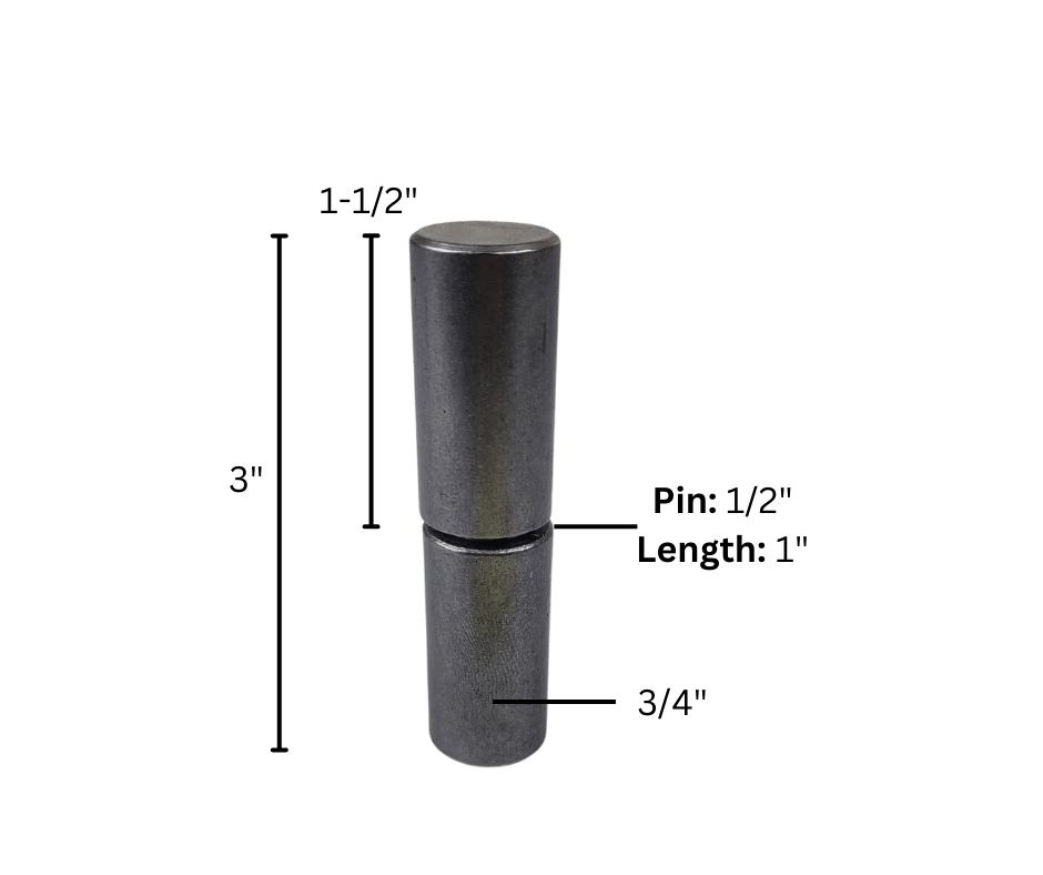 metal connector pin dimensions three inch length