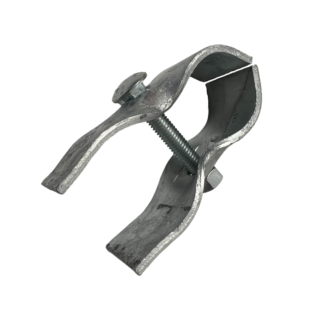 metal pipe clamp with bolt and nut