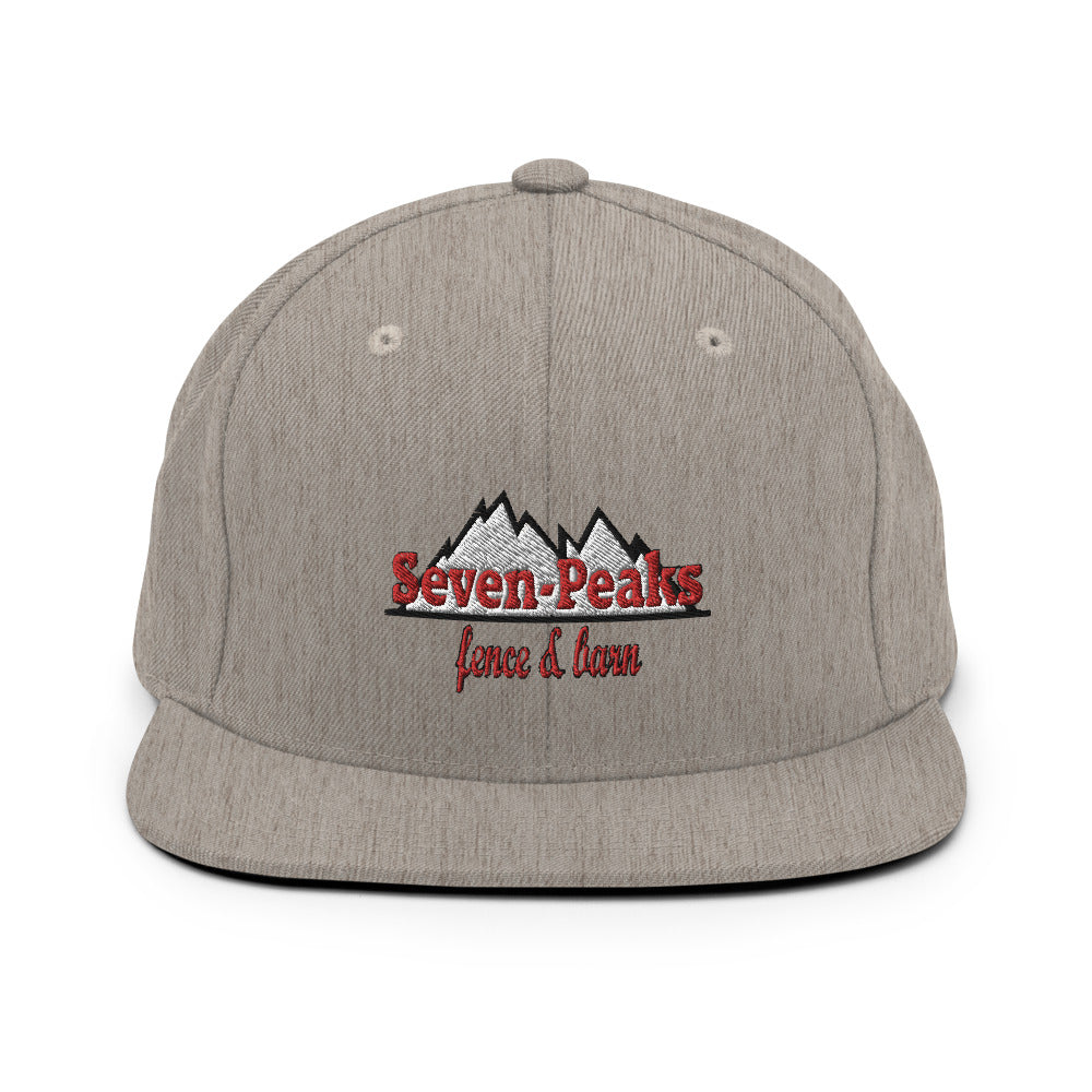 gray baseball cap with seven peaks logo