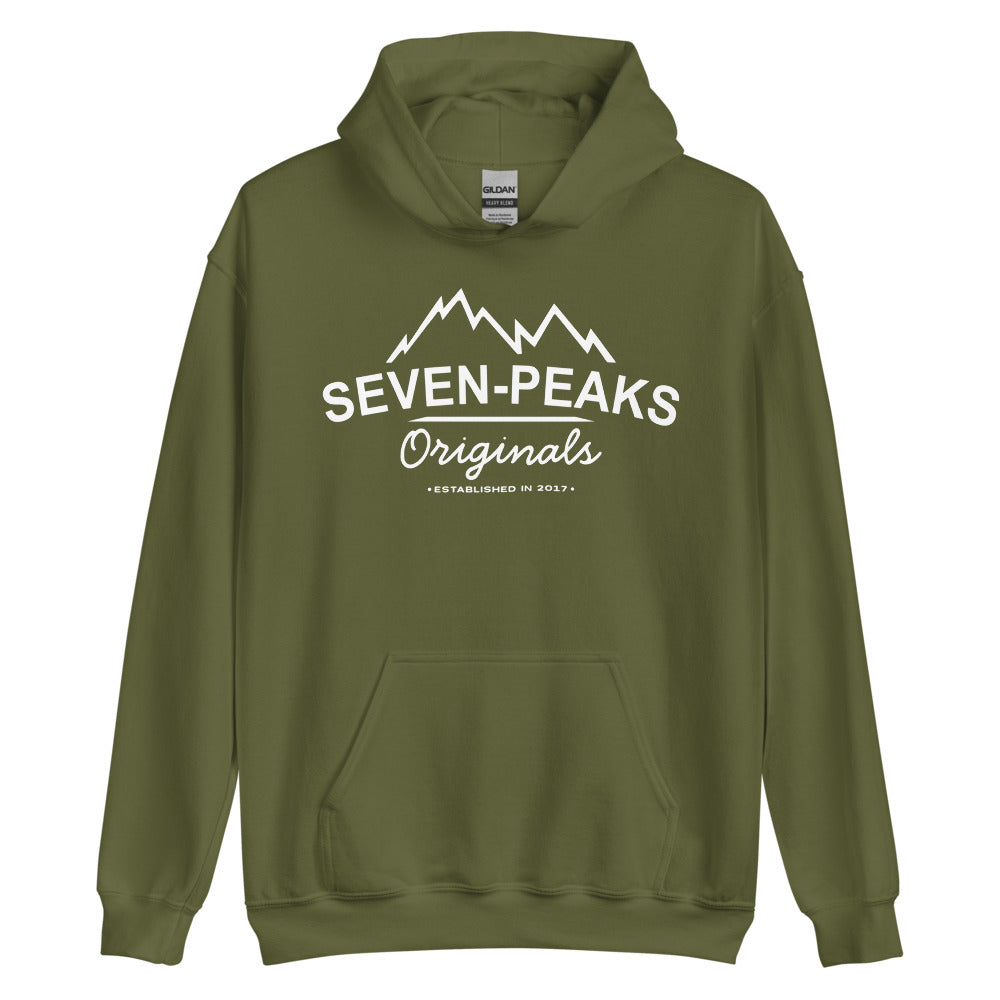 green hoodie seven peaks originals logo