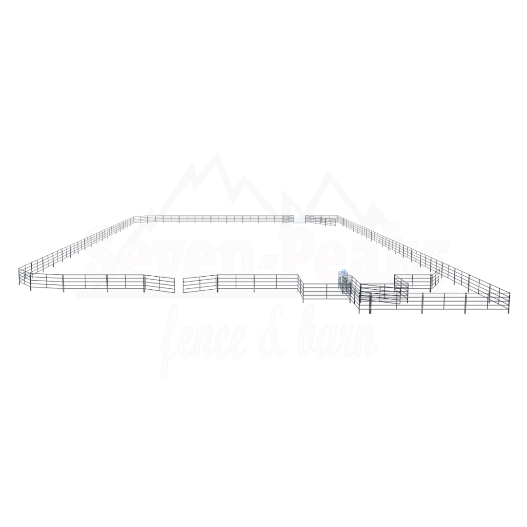 metal livestock corral fencing system