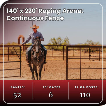 Roping Arena 140x220 - Continuous Fence