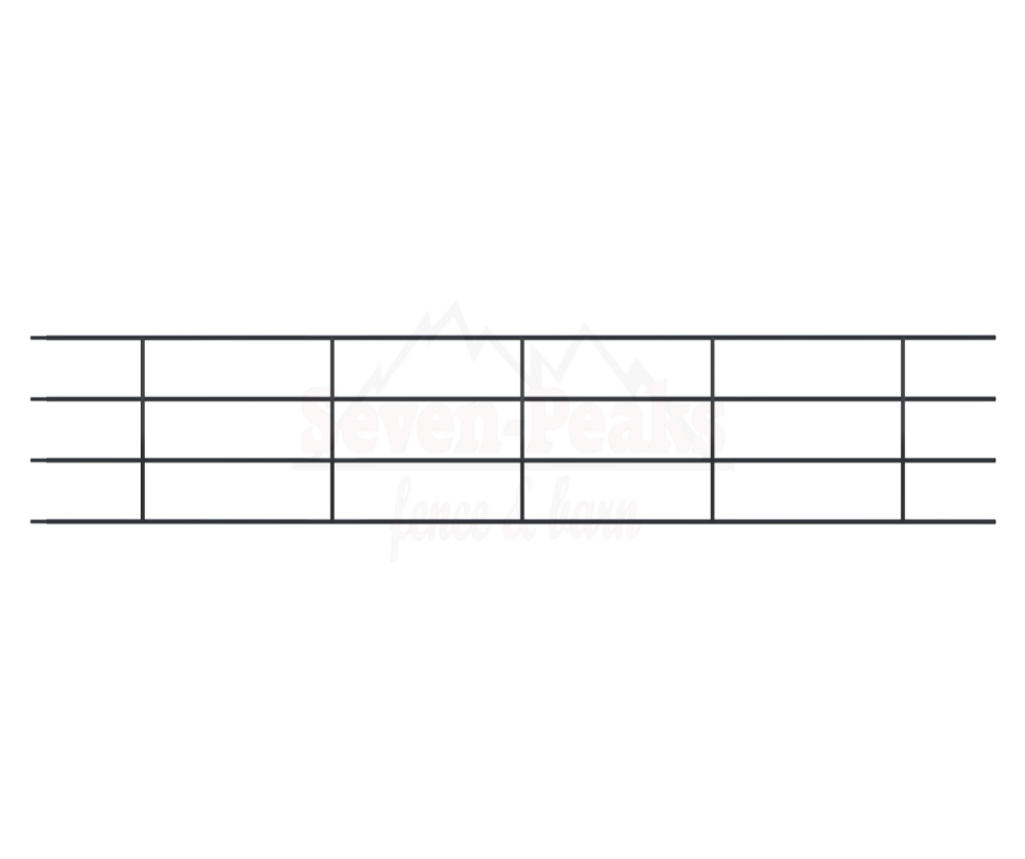 "Seven Peaks Fence and Barn logo with mountain design"