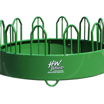 green livestock hay feeder ring