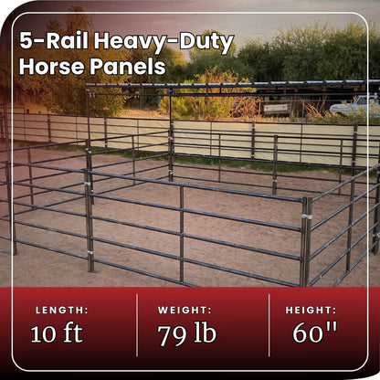 5-Rail Heavy-Duty Horse Panels