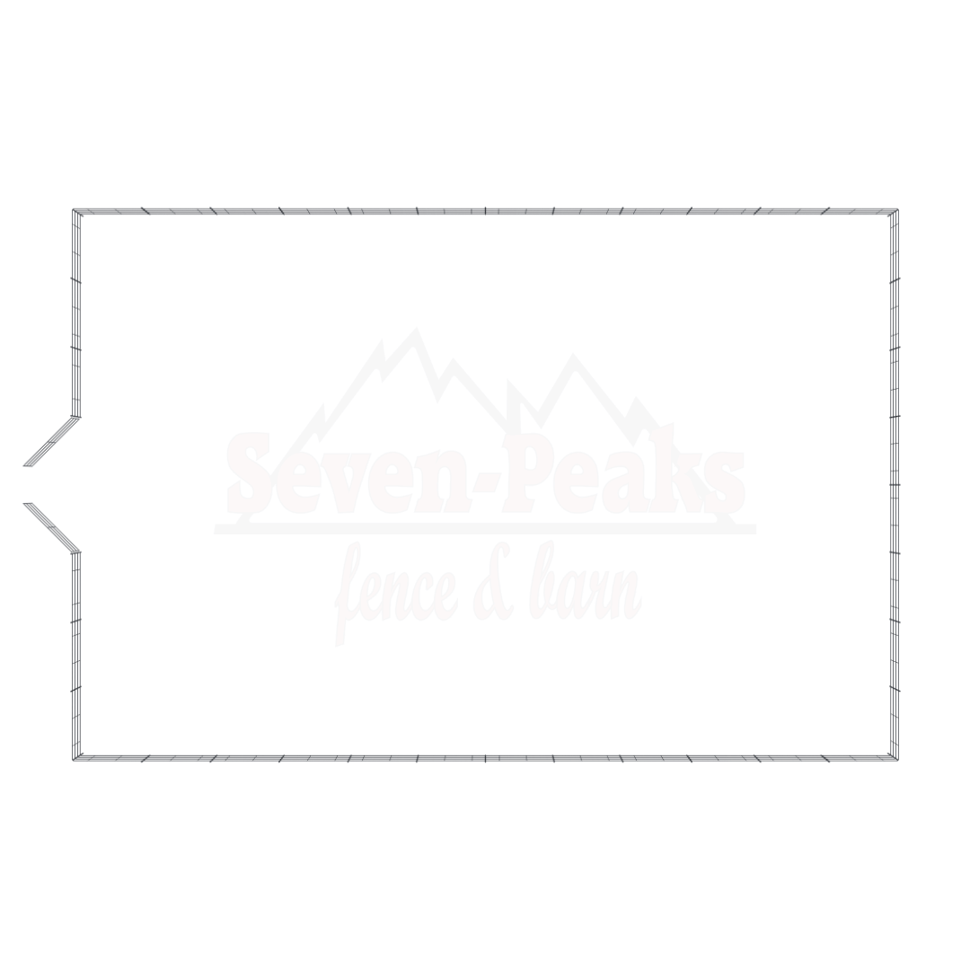 rectangular chain link fencing enclosure plan