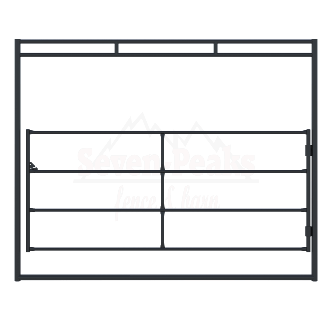 steel pipe horse stall gate black
