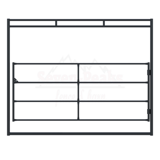 steel pipe horse stall gate black