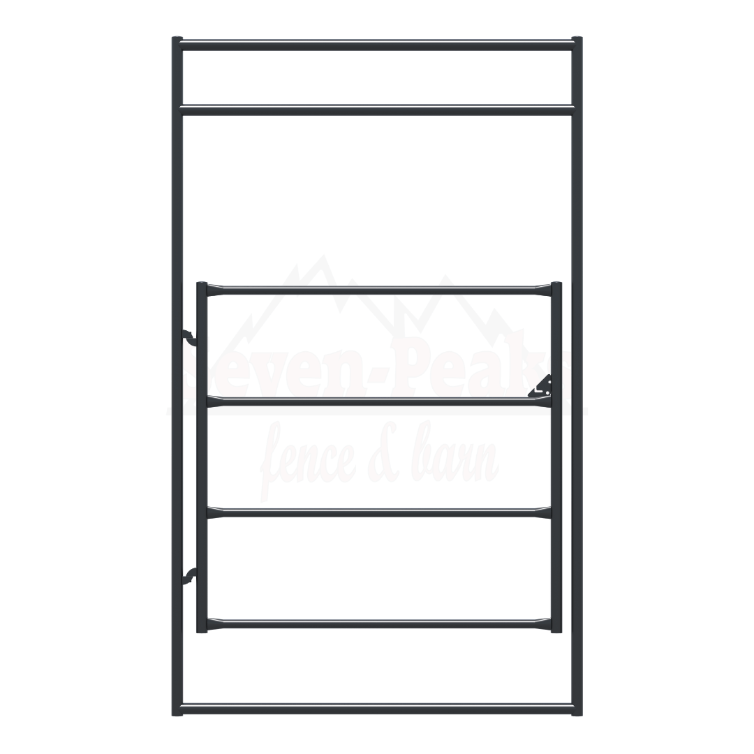 metal fence gate with mounting brackets