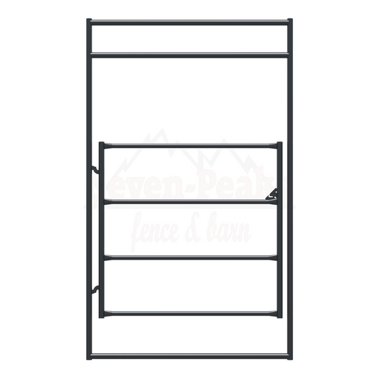 metal fence gate with mounting brackets