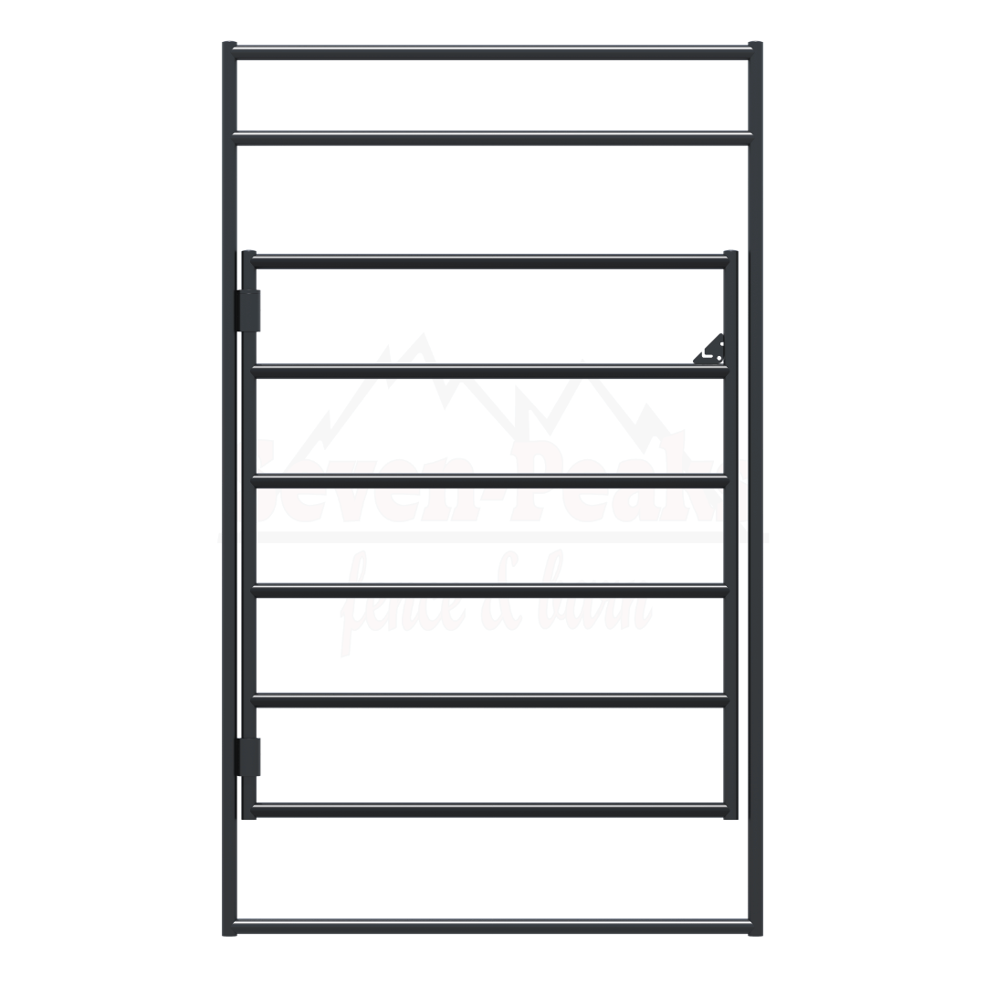 metal fence gate black outline