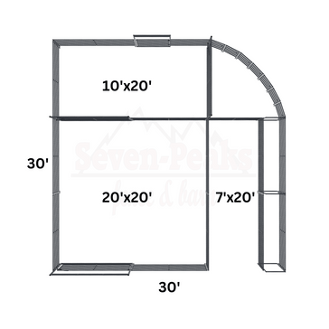 dog kennel layout dimensions 10x20 20x20 7x20 30x30