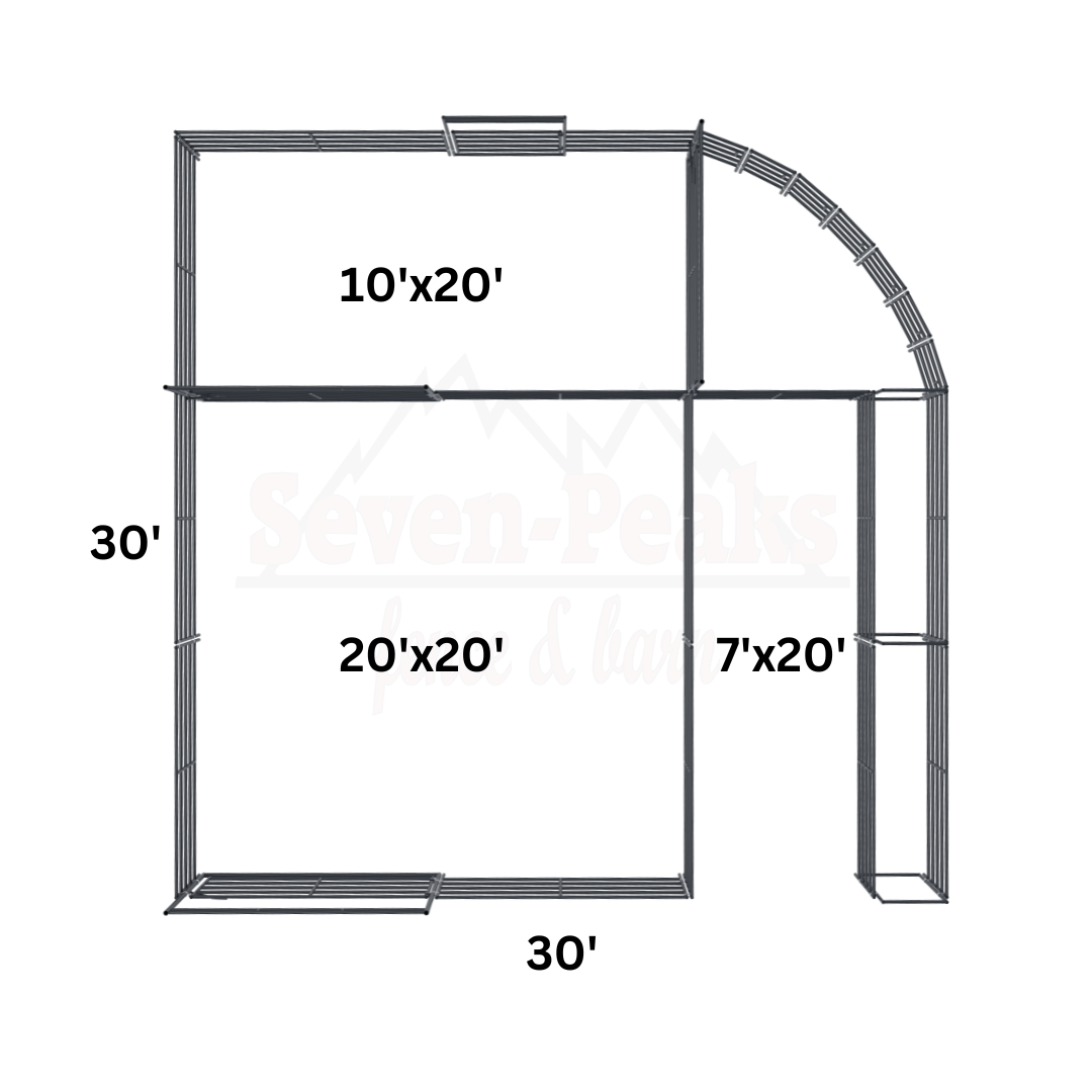 dog kennel layout dimensions 10x20 20x20 7x20 30x30