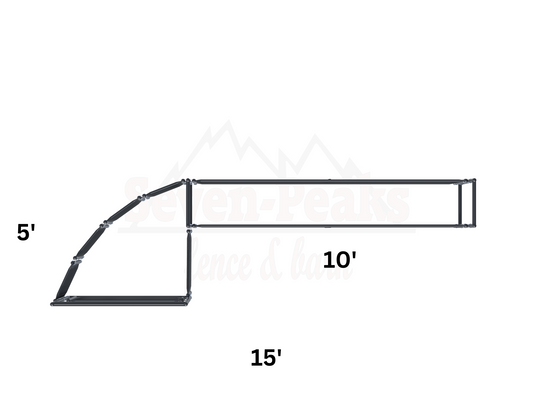 chain link cantilever gate frame with measurements