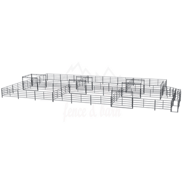 3D livestock corral system design rendering