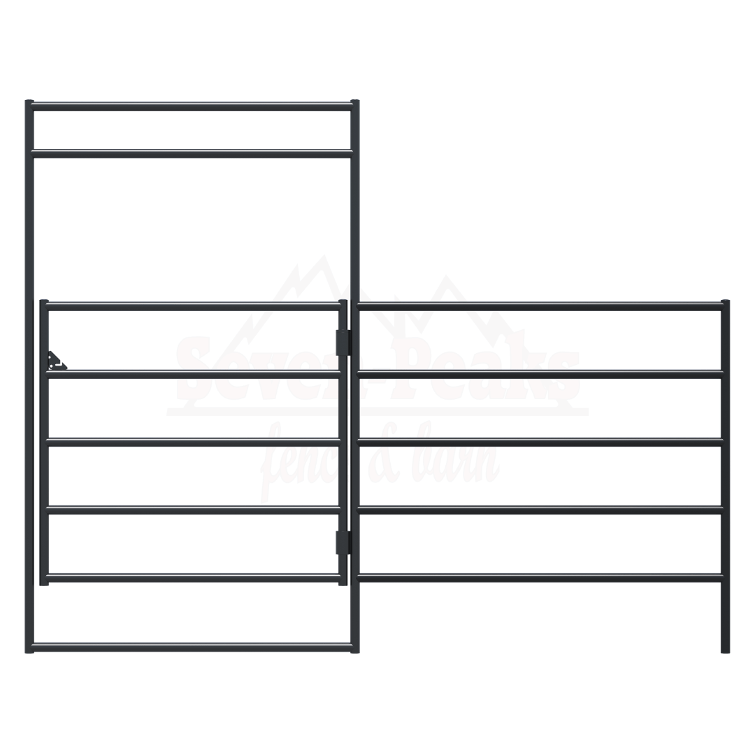 metal fence and gate design illustration