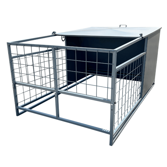 metal animal pen with cover