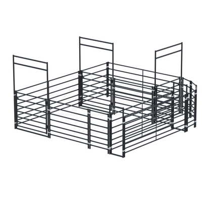 metal livestock pen fence enclosure illustration
