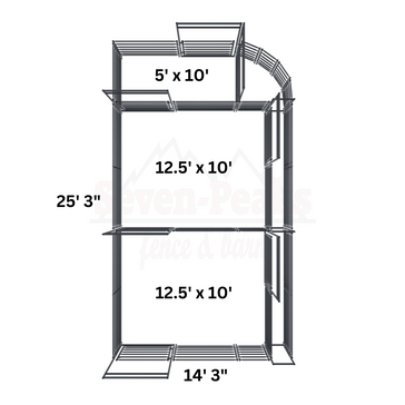 fence layout dimensions diagram