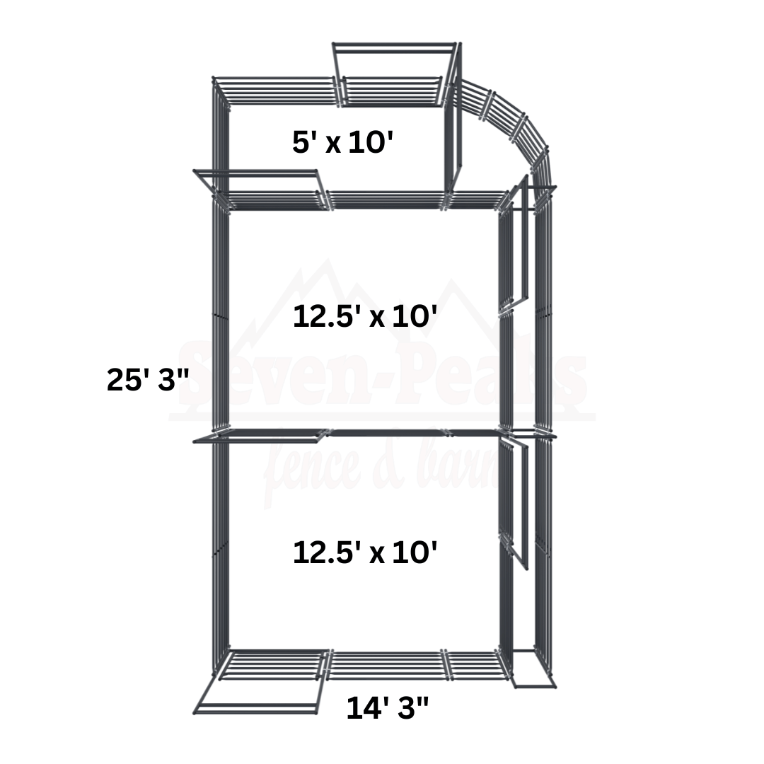 fence layout dimensions diagram