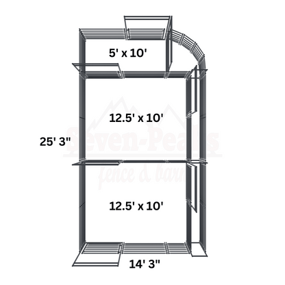 fence layout dimensions diagram