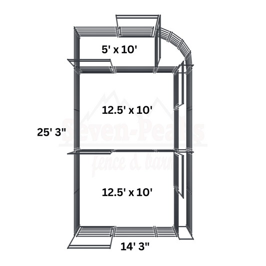 fence layout dimensions diagram
