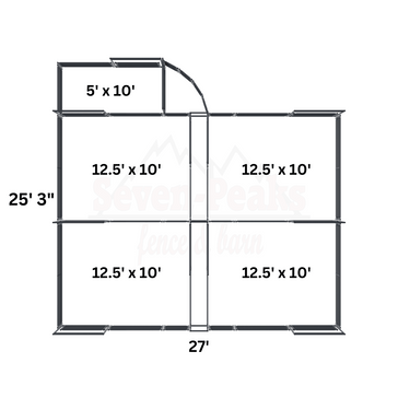 barn floor plan layout with dimensions