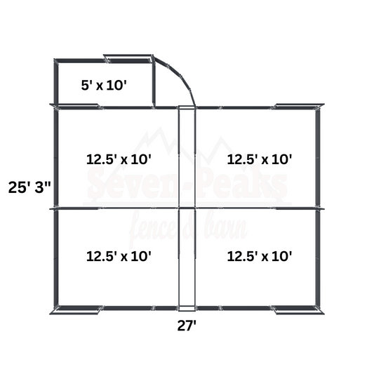 barn floor plan layout with dimensions