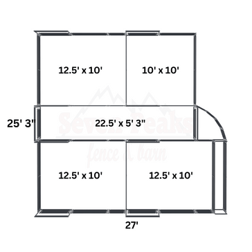 livestock shelter floor plan dimensions