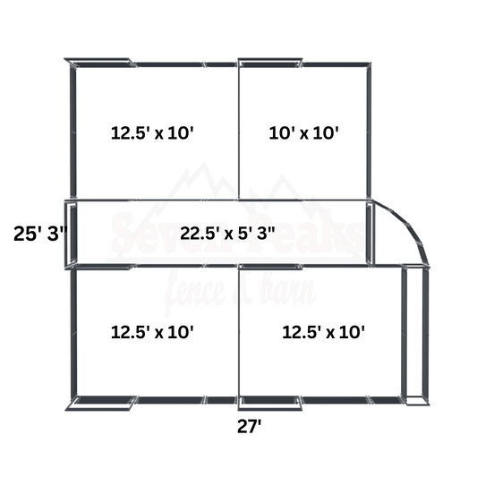 livestock shelter floor plan dimensions