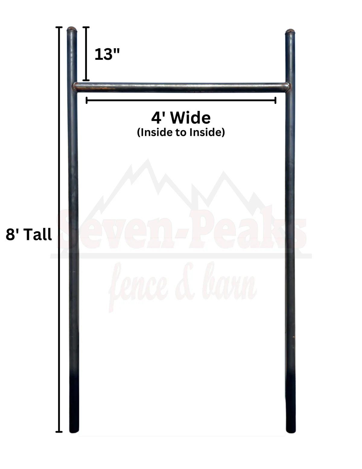 "metal gate frame with logo"