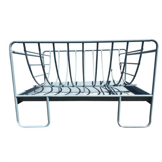metal livestock hay feeder