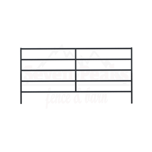 Seven Peaks Fence and Barn logo with mountains and fence design.