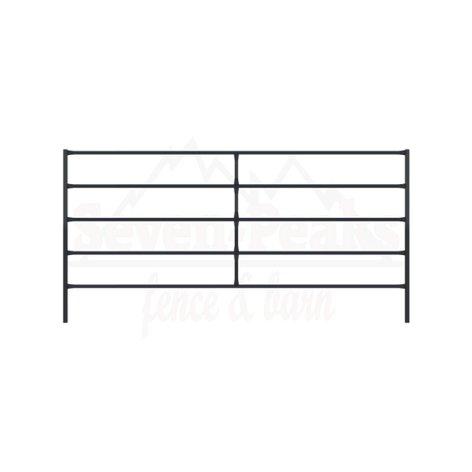 Seven Peaks Fence and Barn logo with mountain design