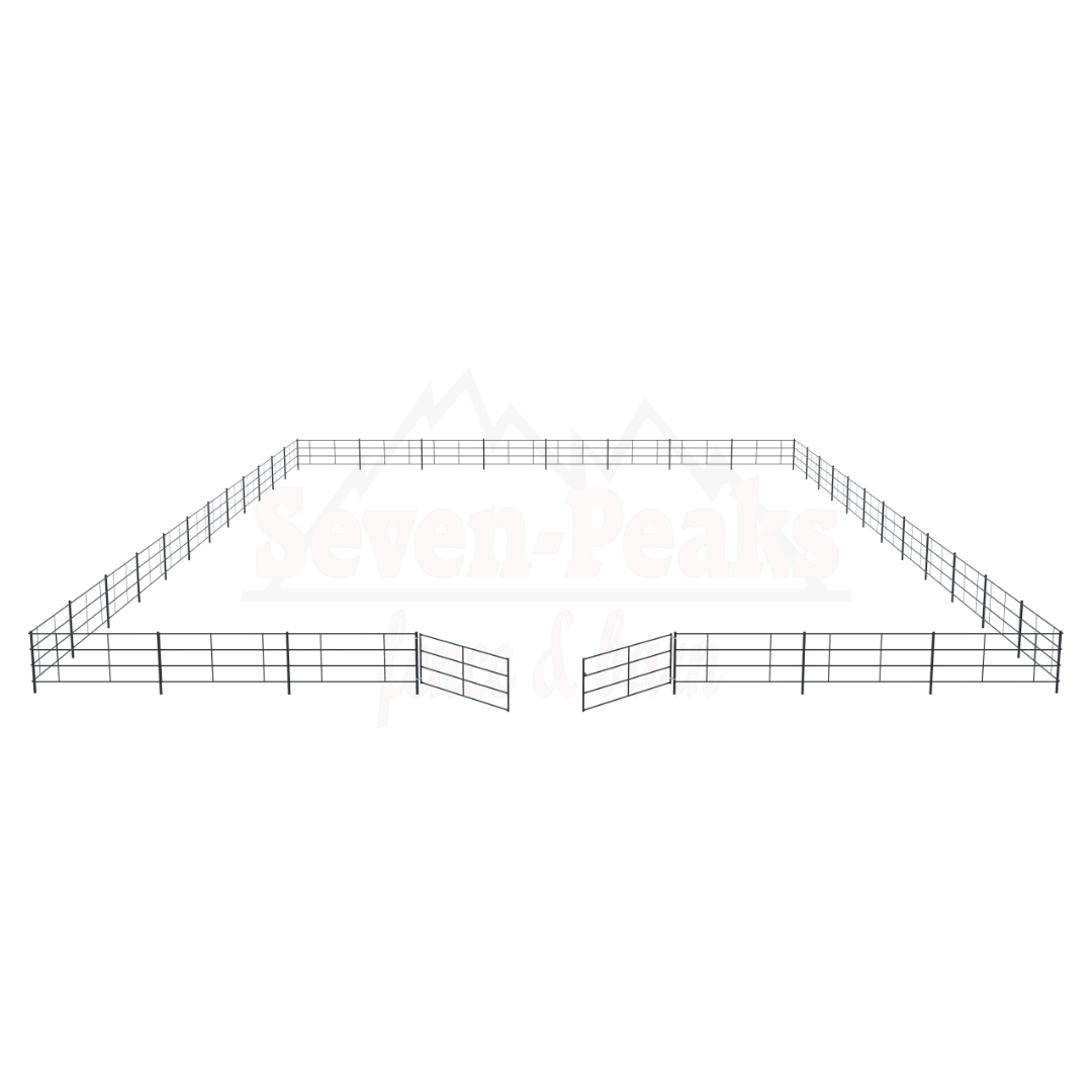 metal livestock corral panels setup