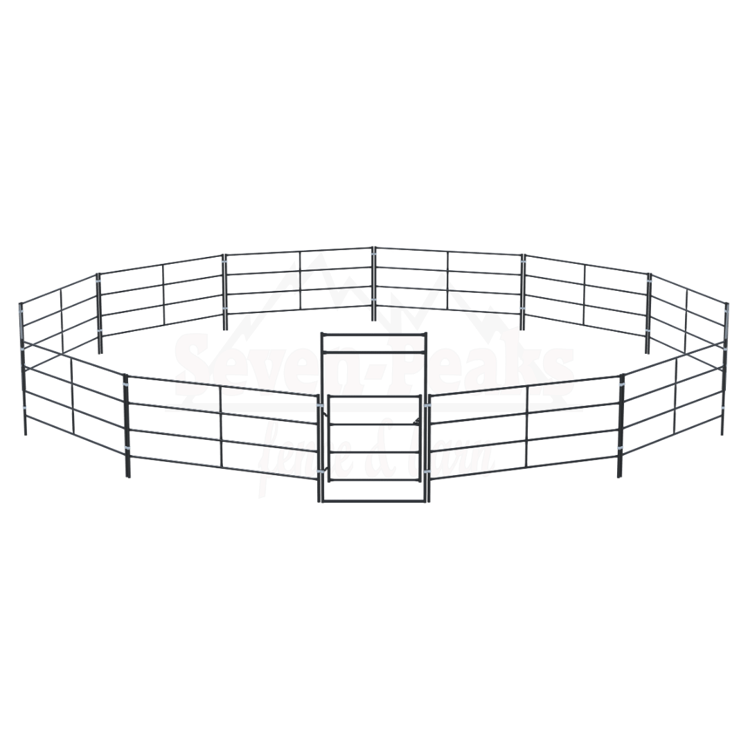seven peaks fence barn logo round pen