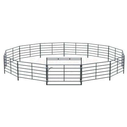 "round horse corral fence"