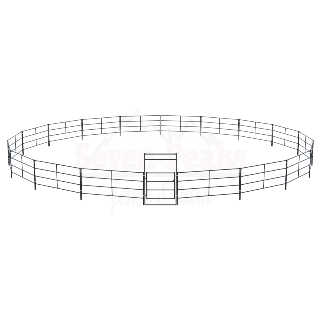 Seven Peaks fence and barn logo railing design