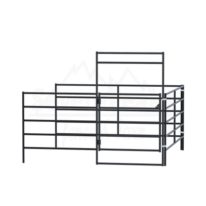 "metal fence panels seven peaks fence barn logo"