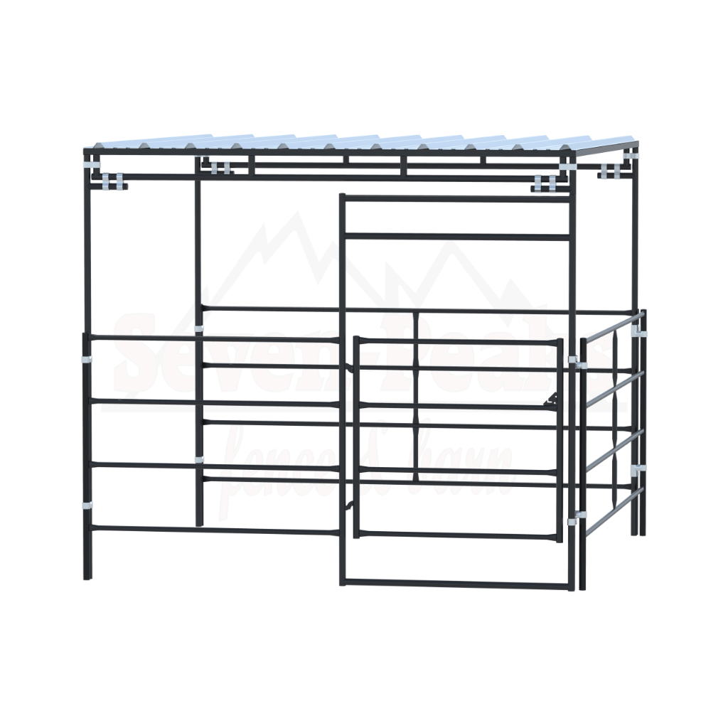 portable horse stall with roof structure
