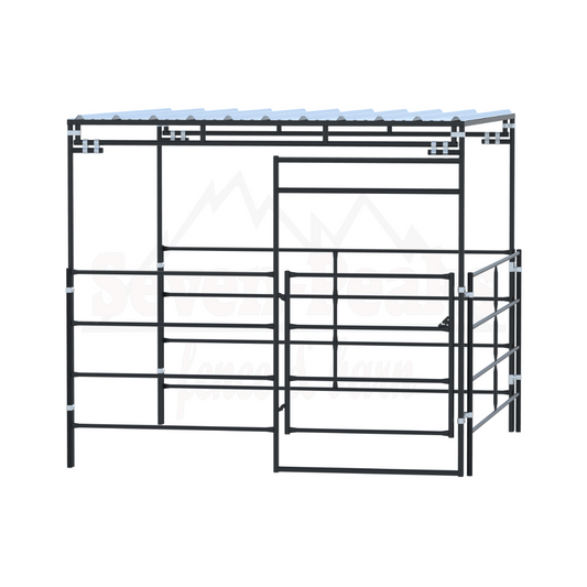 portable horse stall with roof structure