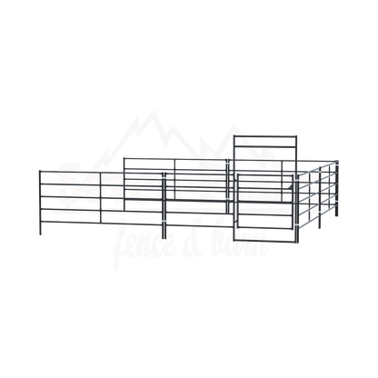 Seven Peaks Fence and Barn logo with mountain design.