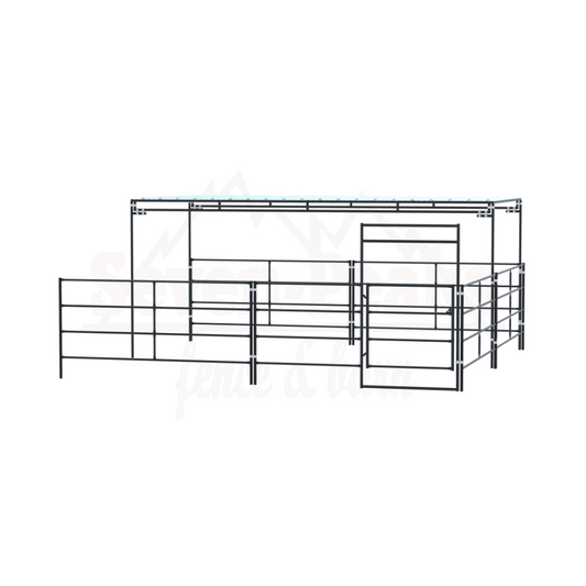 horse corral with cover assembly diagram